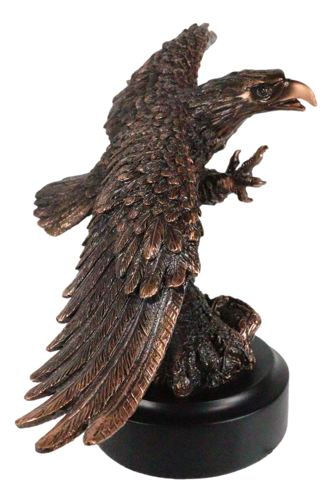 13" H King of The Skies Patriotic Bald Eagle Swooping On Prey Figurine With Base - Image 4