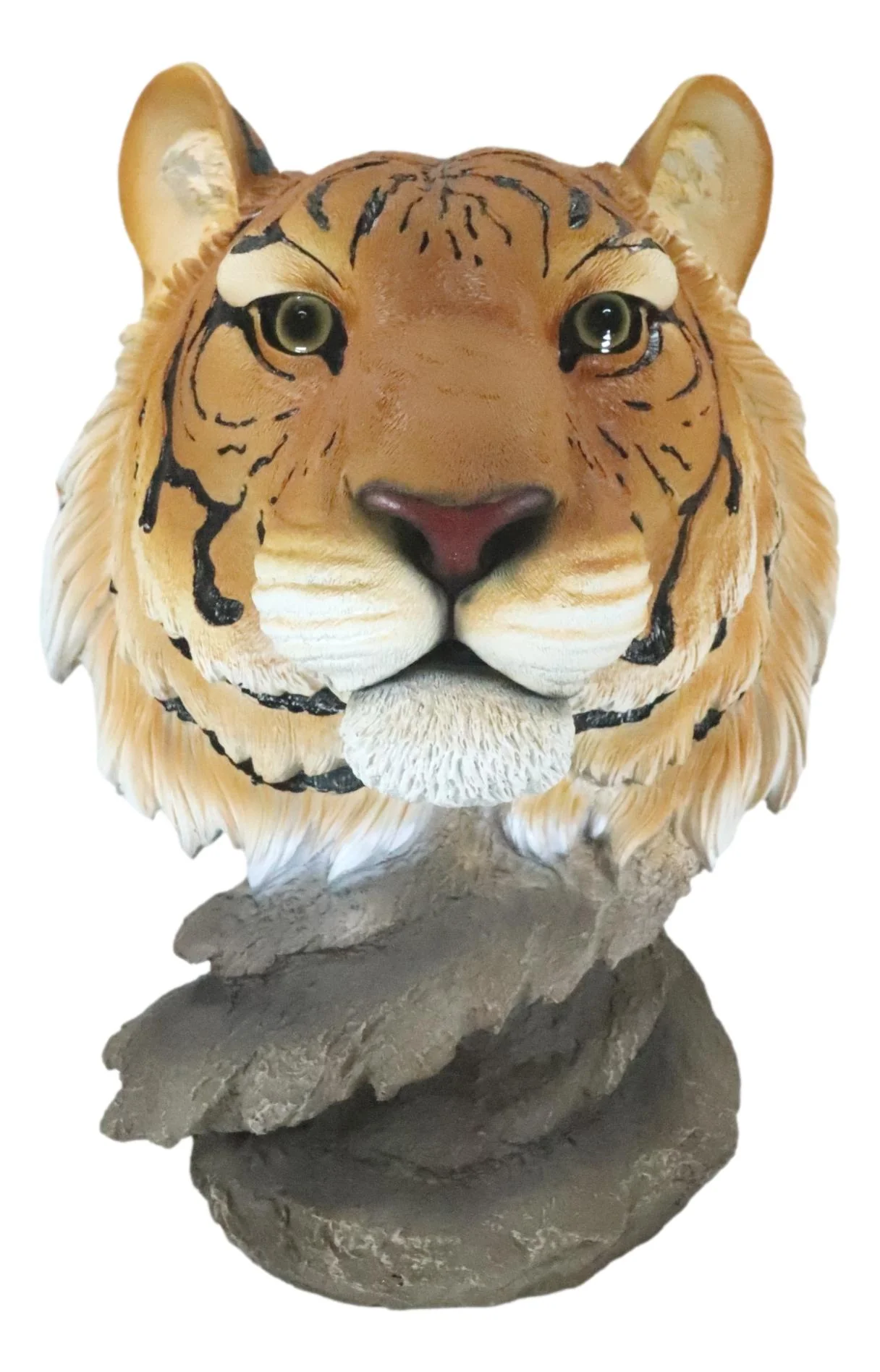 15"Tall Large Siberian Orange Bengal Tiger Head Bust Desktop Plaque Figurine - Image 3