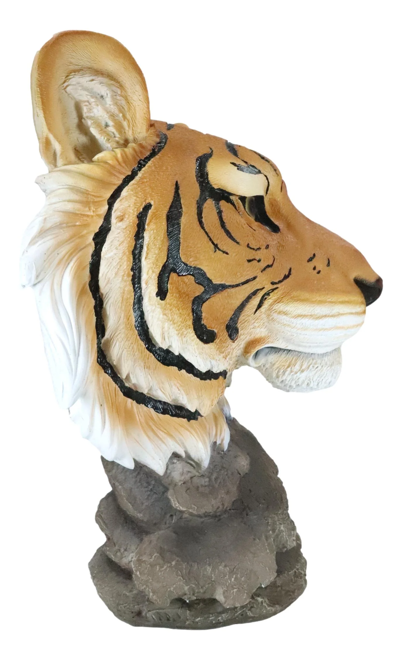 15"Tall Large Siberian Orange Bengal Tiger Head Bust Desktop Plaque Figurine - Image 5