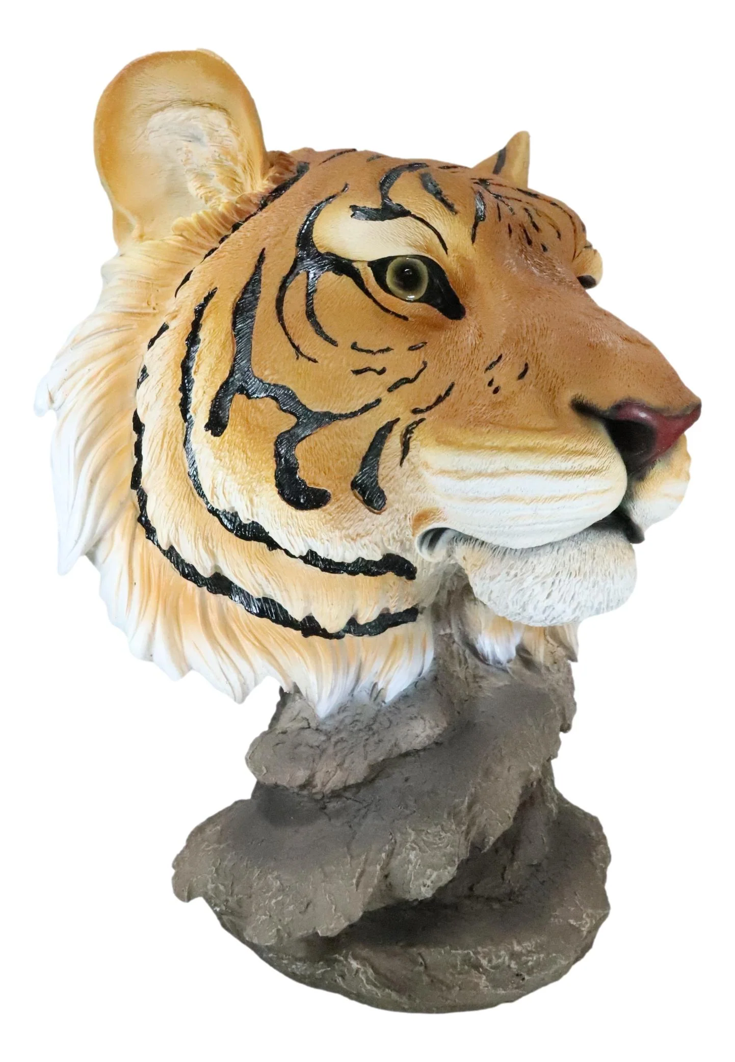 15"Tall Large Siberian Orange Bengal Tiger Head Bust Desktop Plaque Figurine - Image 6