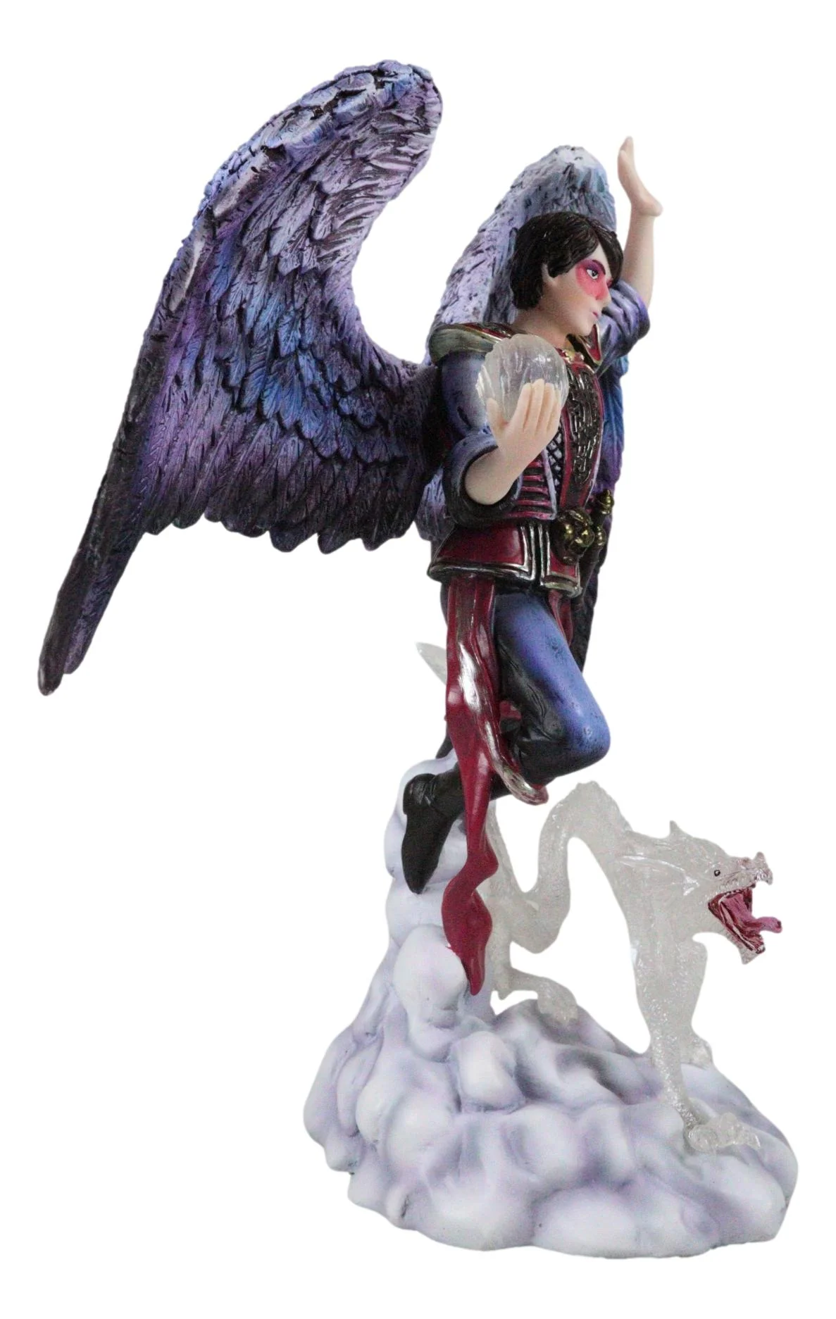 Air Elemental Magic Wizard Sorcerer Bending The Clouds W/ Acrylic Dragon Statue - Image 6
