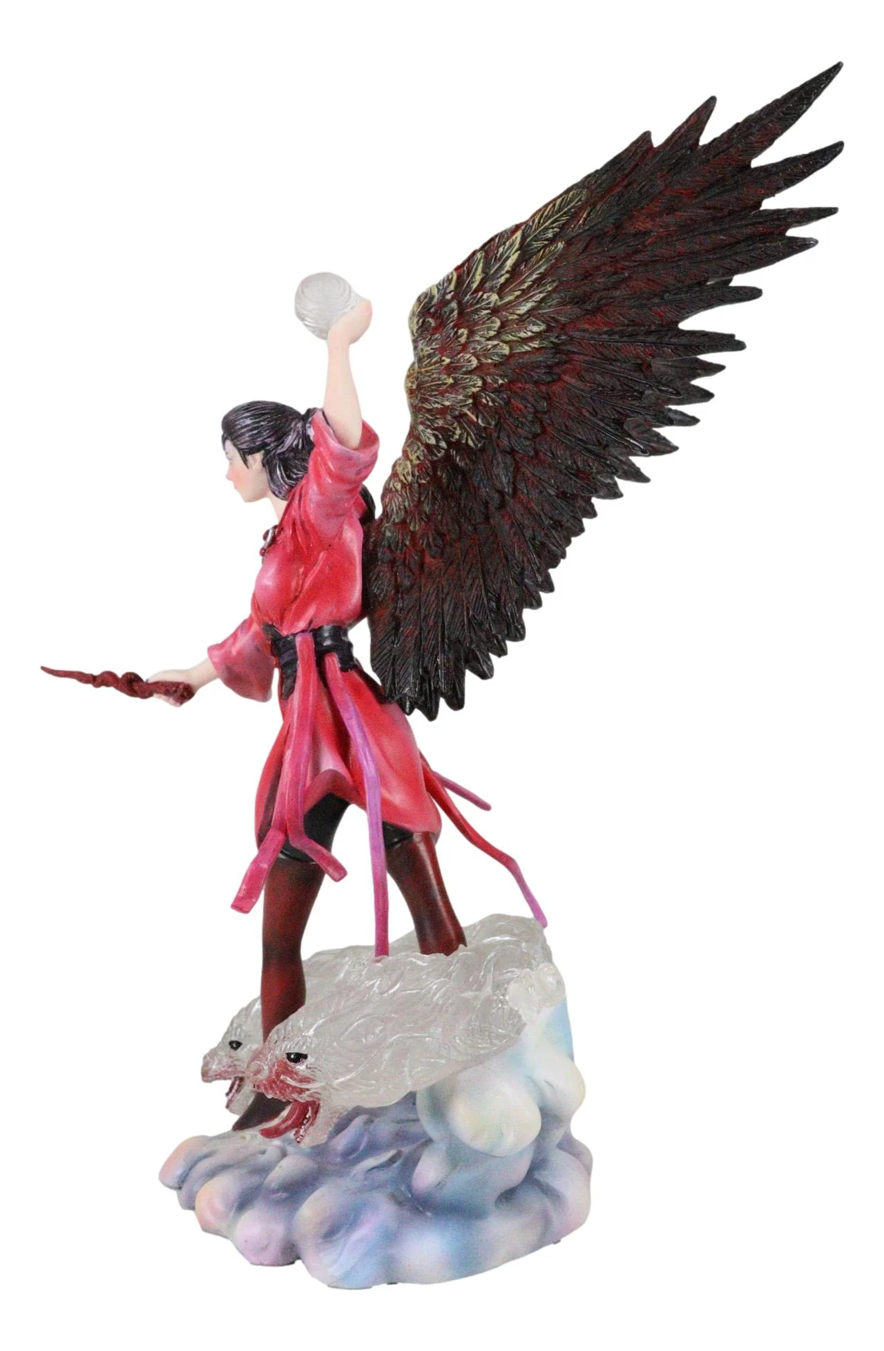 Air Elemental Magic Wizard Sorceress Bending The Wind With Hydra Spirits Statue - Image 6