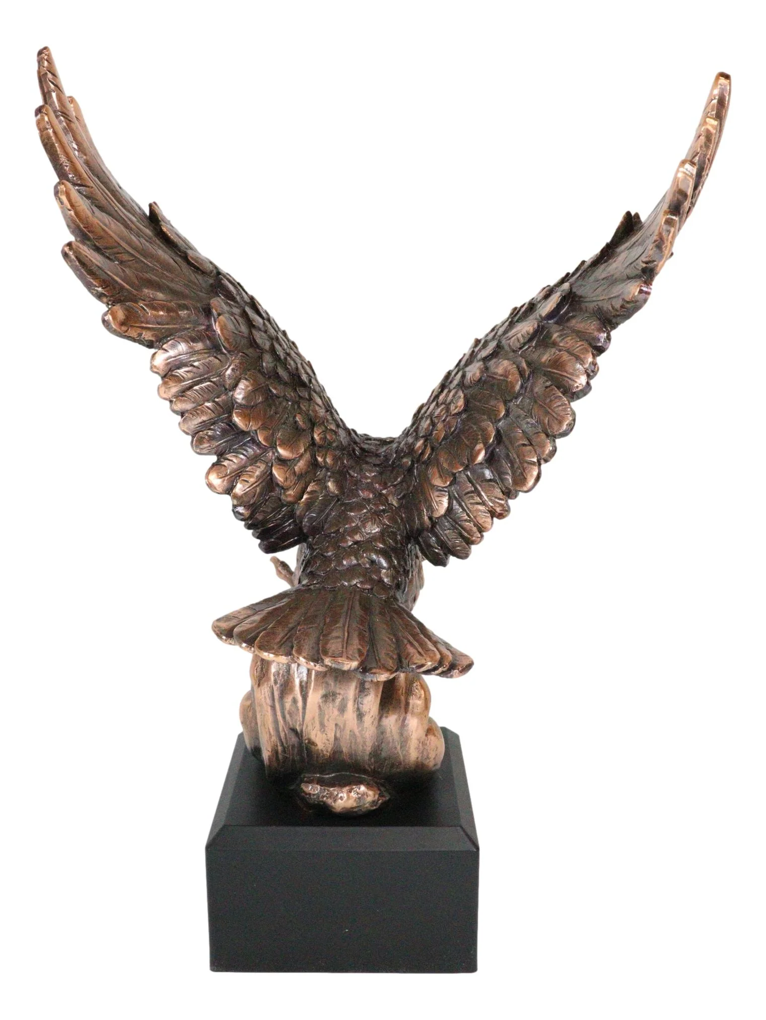 American Bald Eagle Swooping With Claws Over Waves Bronze Electroplated Figurine - Image 3