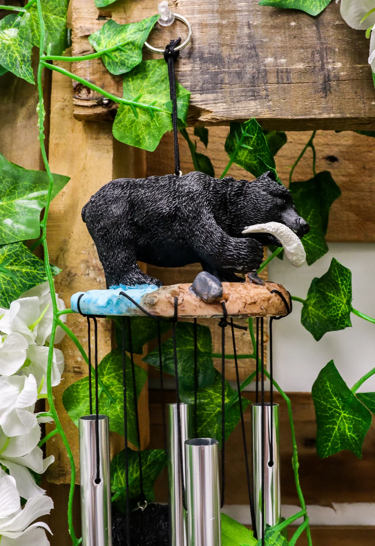 American Black Bear River Fishing Resonant Relaxing Wind Chime Garden Patio - Image 8
