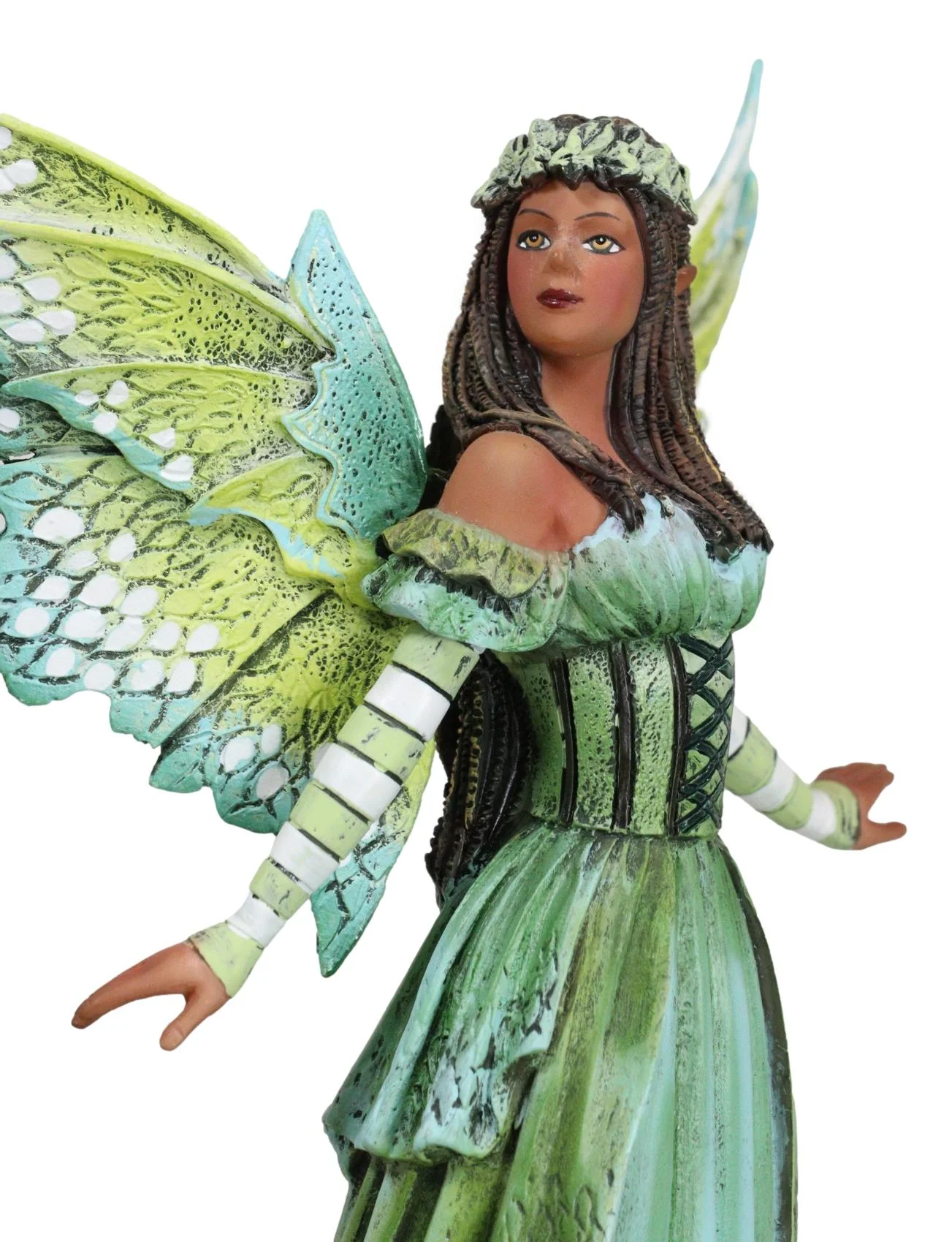 Amy Brown Fantasy Ebony Fairy Jewel Of The Forest With Pet Camo Dragon Figurine - Image 8