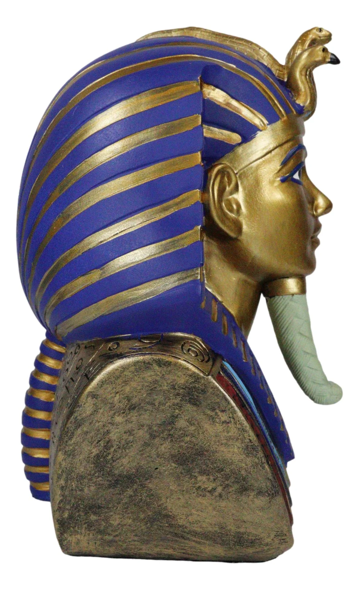 Ancient Egyptian 9 Inch Height King Tut Burial Mask Bust Figurine Resin Statue - Image 3