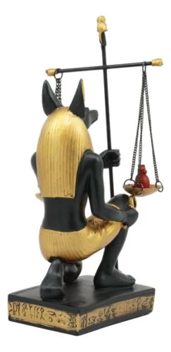 Ancient Egyptian God Of Afterlife Anubis Holding The Scales of Justice Statue - Image 6