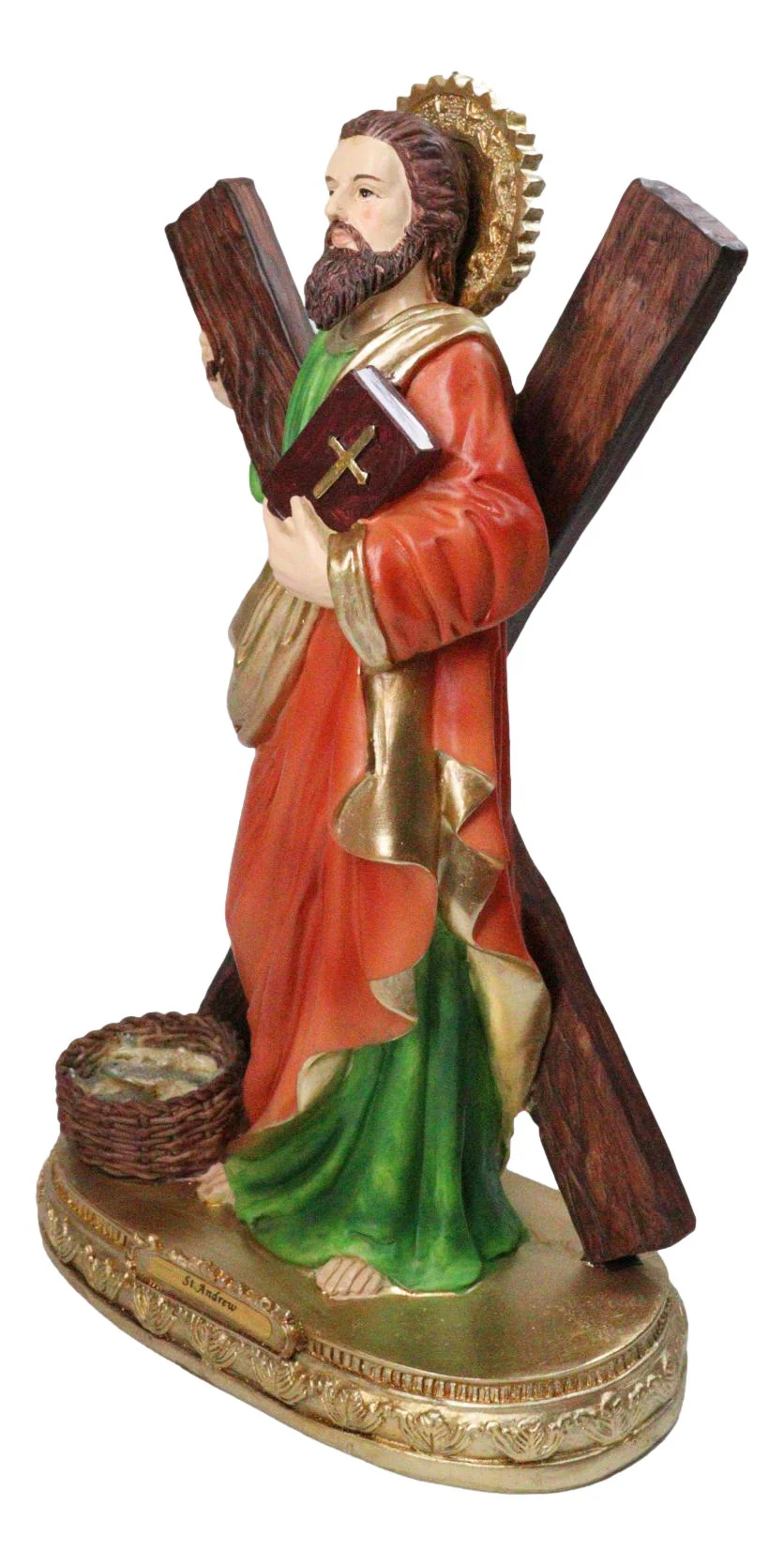 Apostle Disciple Of Jesus Saint Andrew With Saltire Cross Figurine 12" Series - Image 3