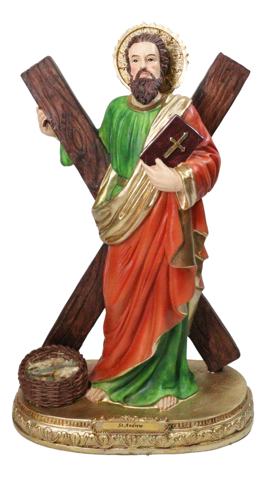 Apostle Disciple Of Jesus Saint Andrew With Saltire Cross Figurine 12" Series - Image 4