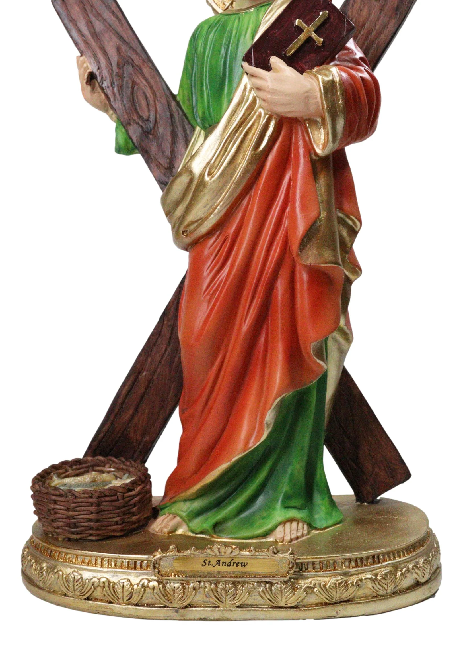 Apostle Disciple Of Jesus Saint Andrew With Saltire Cross Figurine 12" Series - Image 5
