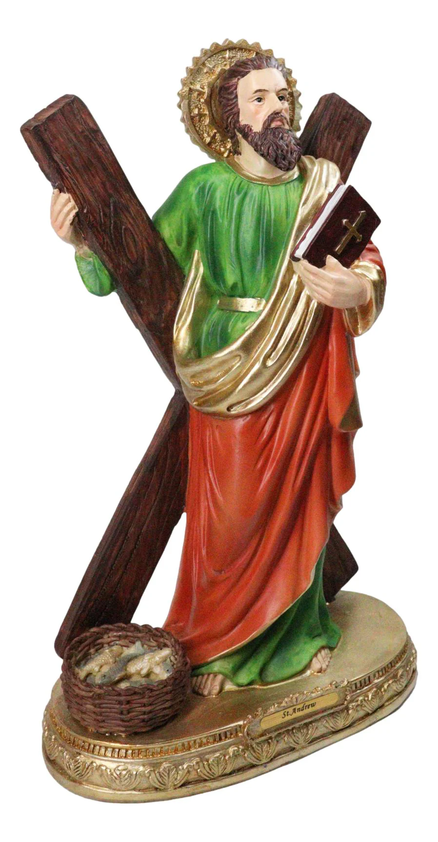 Apostle Disciple Of Jesus Saint Andrew With Saltire Cross Figurine 12" Series - Image 7