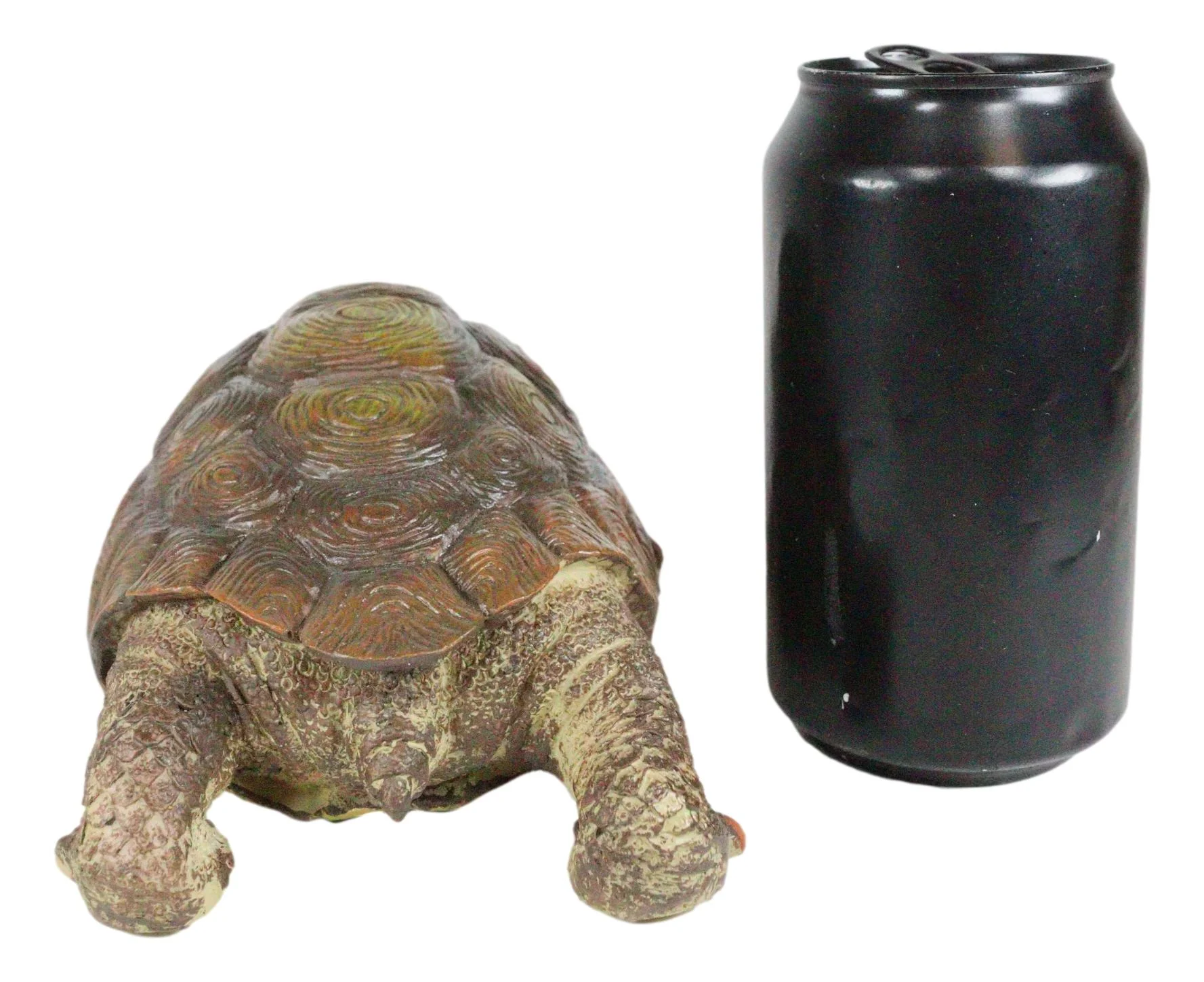 Auspicious Fortune Charm Lifelike Green Brown Turtle Tortoise Small Figurine - Image 5
