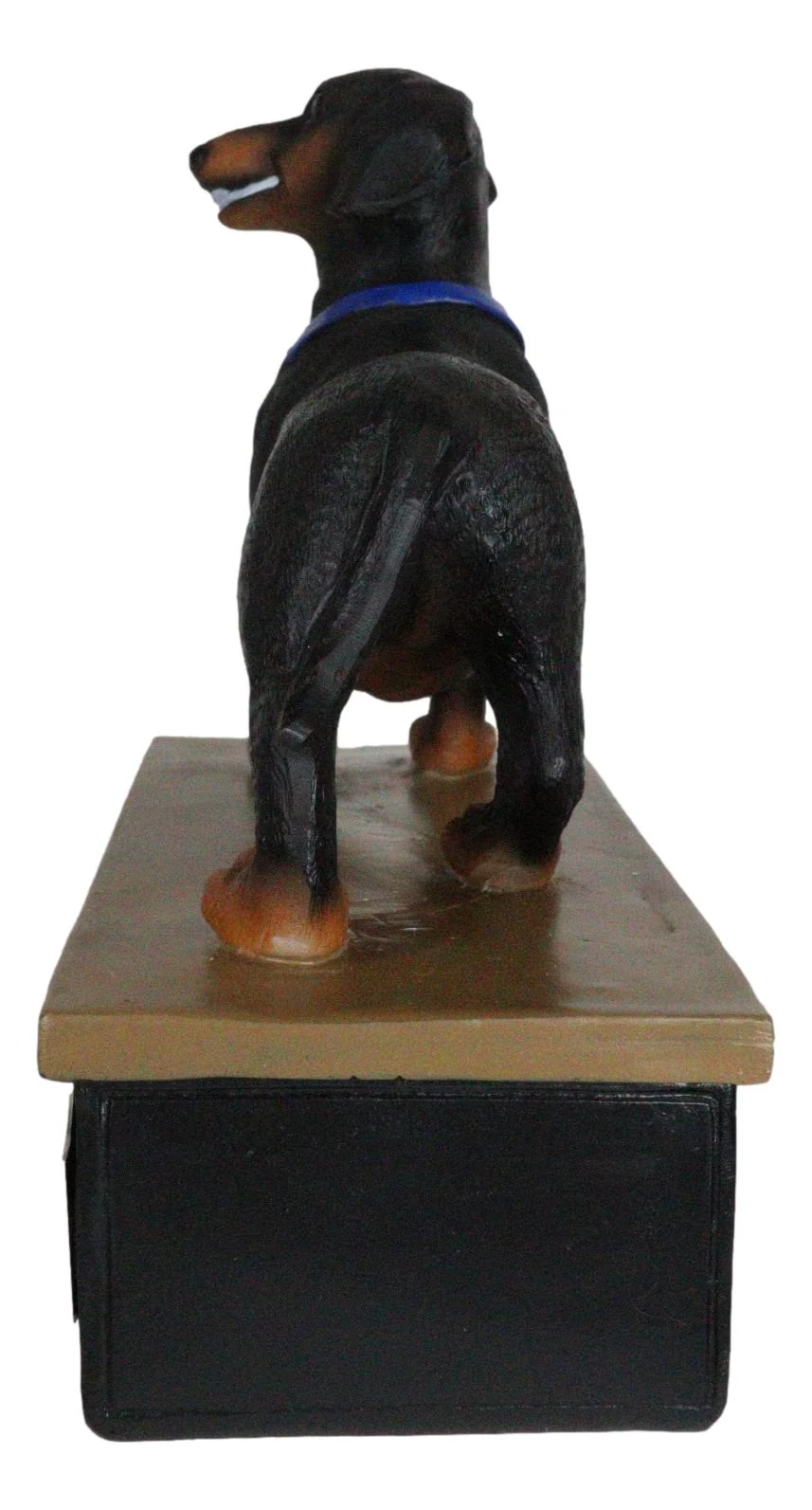 Award Trophy Dachshund Puppy Dog With Gold Medal Standing On Stage Figurine - Image 2