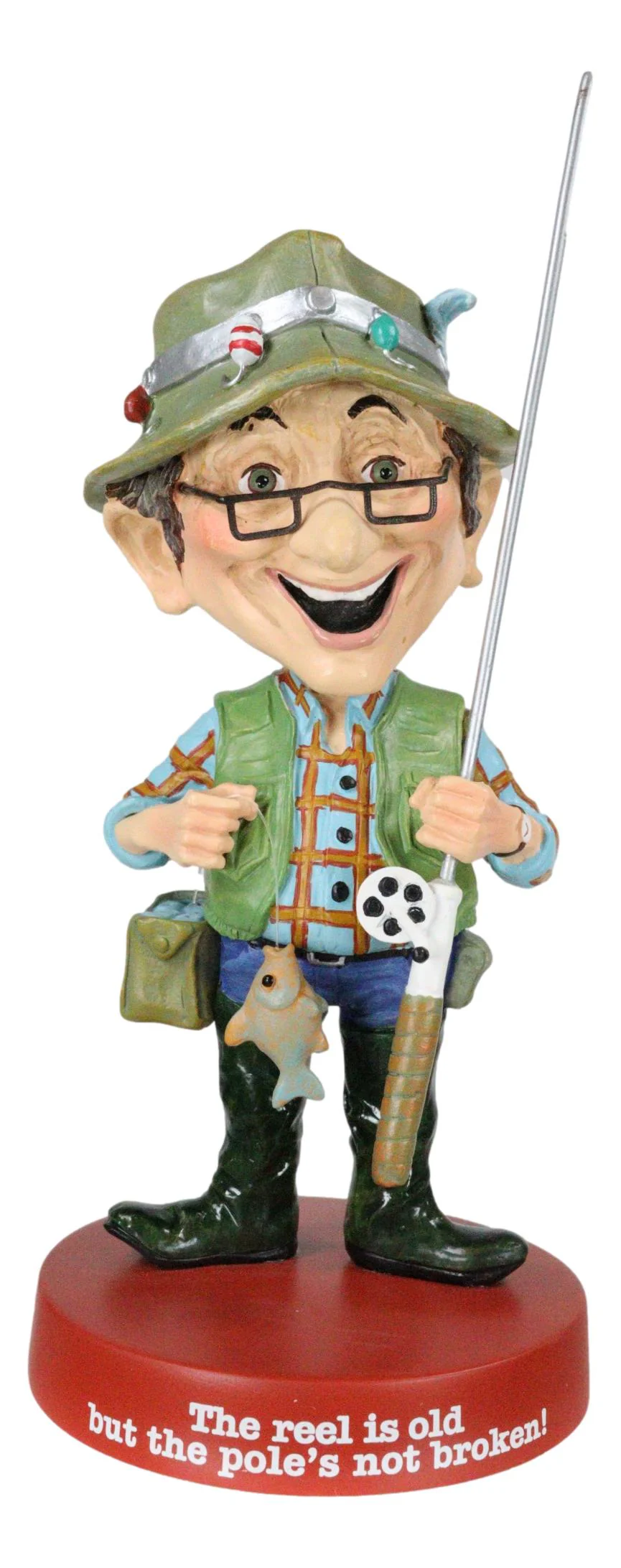 Baby Boomer The Reel is Old But The Pole's Not Broken Grandpa Fishing Figurine - Image 3