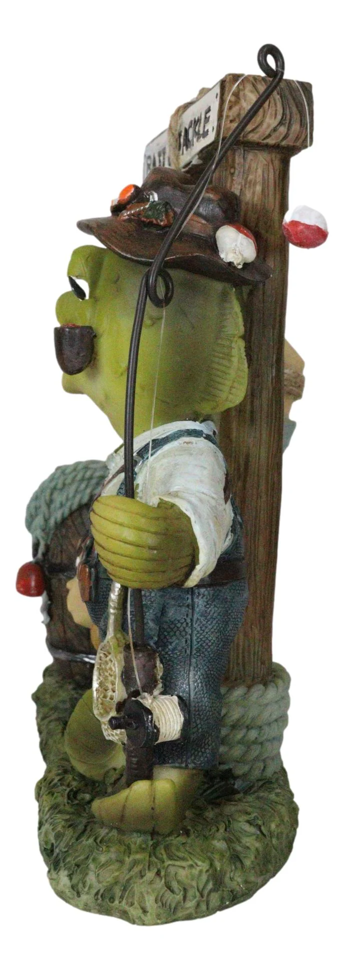 Bait And Tackle Wharf Sea Bass Fish With Fishing Pole Tied Up Fisherman Figurine - Image 7