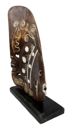 Balinese Wood Handicrafts Tropical River Angel Fish Family Set of 3 Figurines - Image 9