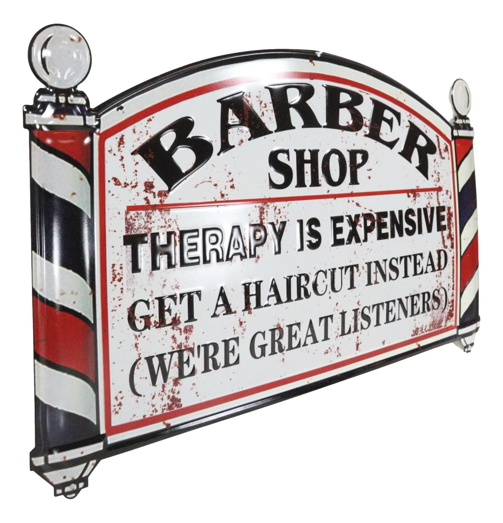 Barber Shop Therapy Is Expensive Get A Haircut Metal Novelty Wall Decor Sign 23" - Image 4
