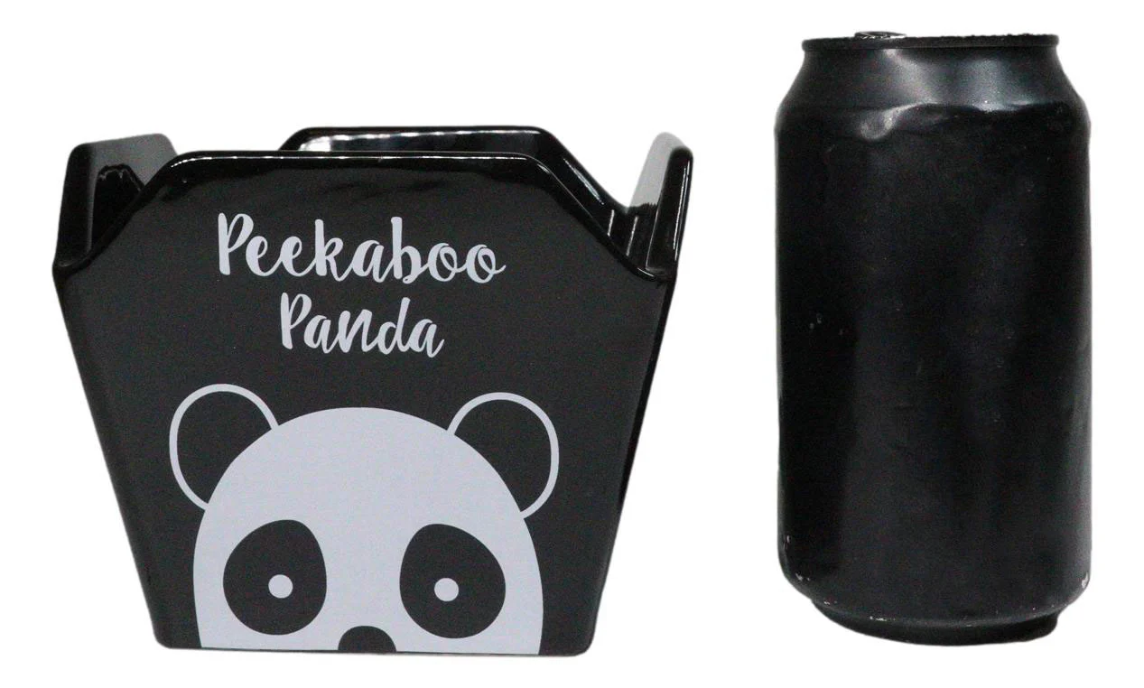 Black Peekaboo Panda Takeout To Go Box Serving Bowl With Chopsticks Set - Image 7