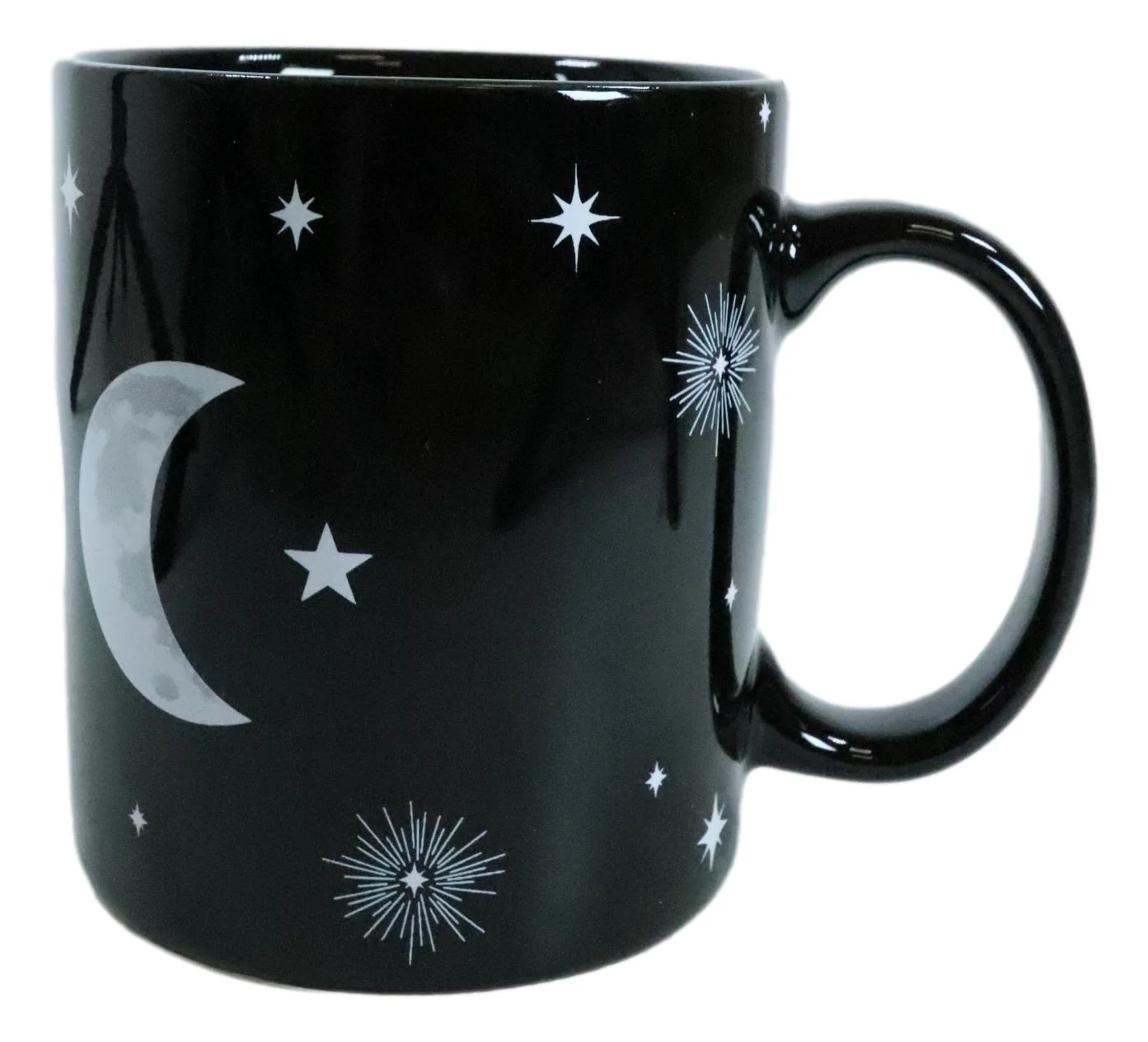 Black Wicca Alchemy Sacred Triple Moon Goddess Magic Porcelain Coffee Mug 11Oz - Image 2