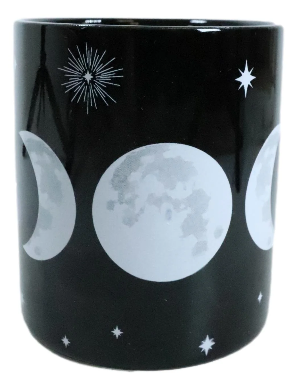 Black Wicca Alchemy Sacred Triple Moon Goddess Magic Porcelain Coffee Mug 11Oz - Image 3