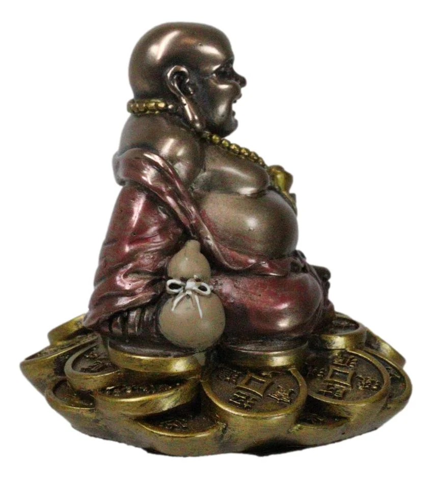 Bodhisattva Maitreya Buddha Ajita Holding Golden Nugget Mini 3" Tall Figurine - Image 6