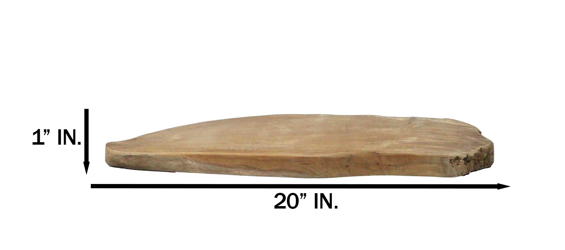 Bohemian Rustic Live Edge Irregular Shaped Teak Wood Charcuterie Cheeseboard - Image 8