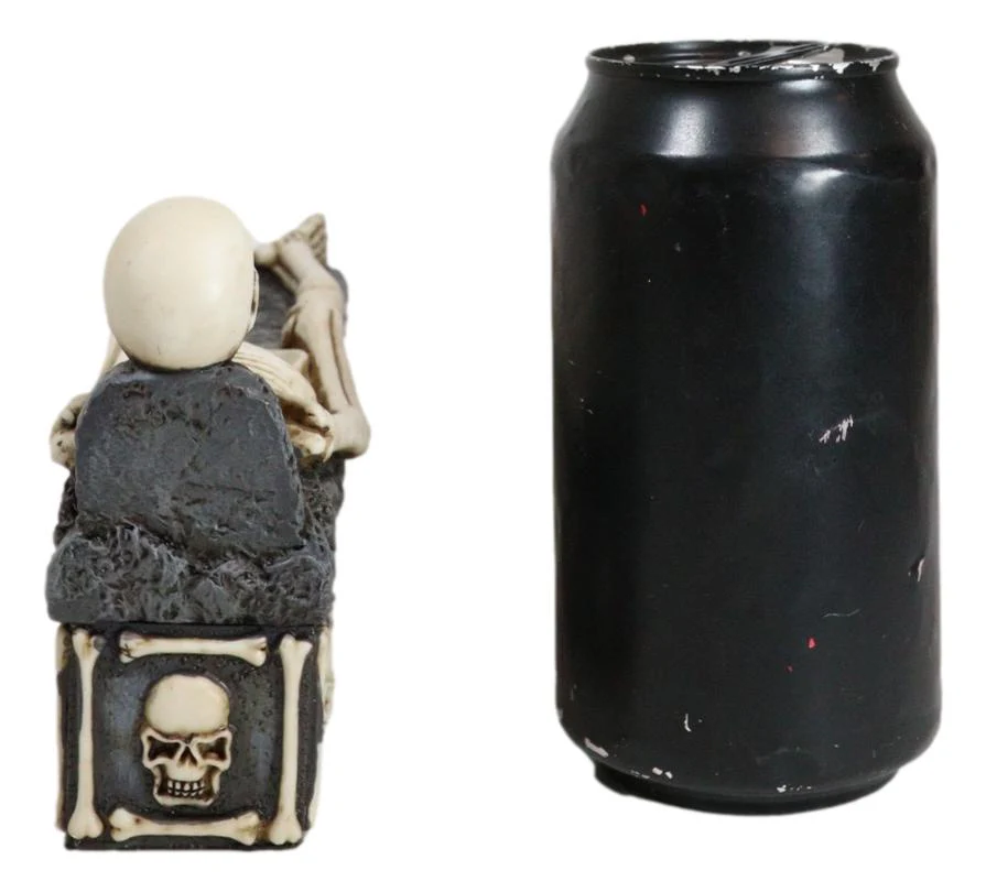 Bone Chilling Skeleton Rest In Peace Tomb Graveyard Incense Stick Holder And Box - Image 10