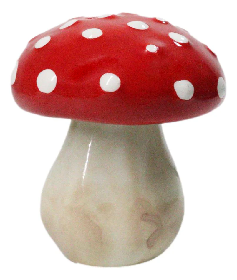 Bright Red White Polkadots Toadstool Mushrooms Pair Salt And Pepper Shakers - Image 5