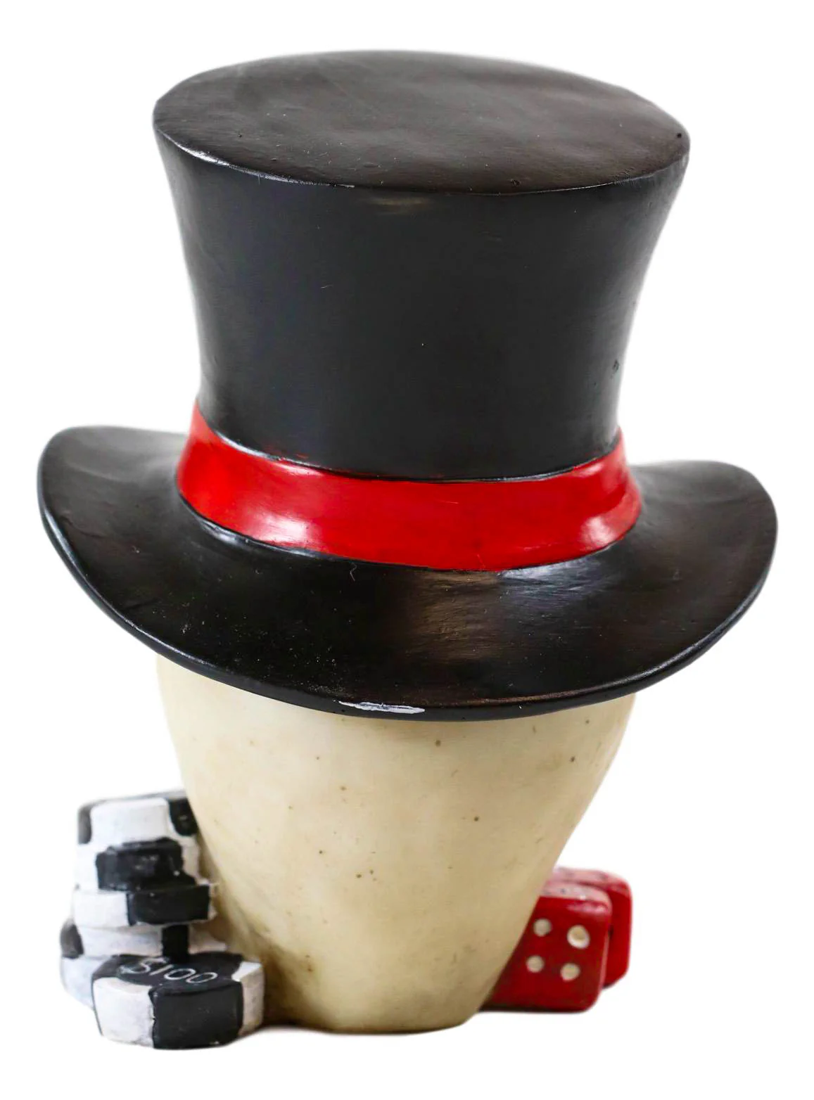 Ebros Casino Royale Poker Cards Dice And Chips Skull With Top Hat Cigar Small Figurine - Image 5