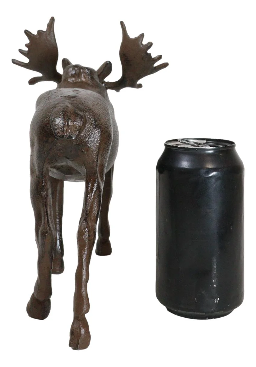 Cast Iron Large Emperor Stag Elk Bull Moose In Bronze Finish Figurine 11.25"L - Image 7