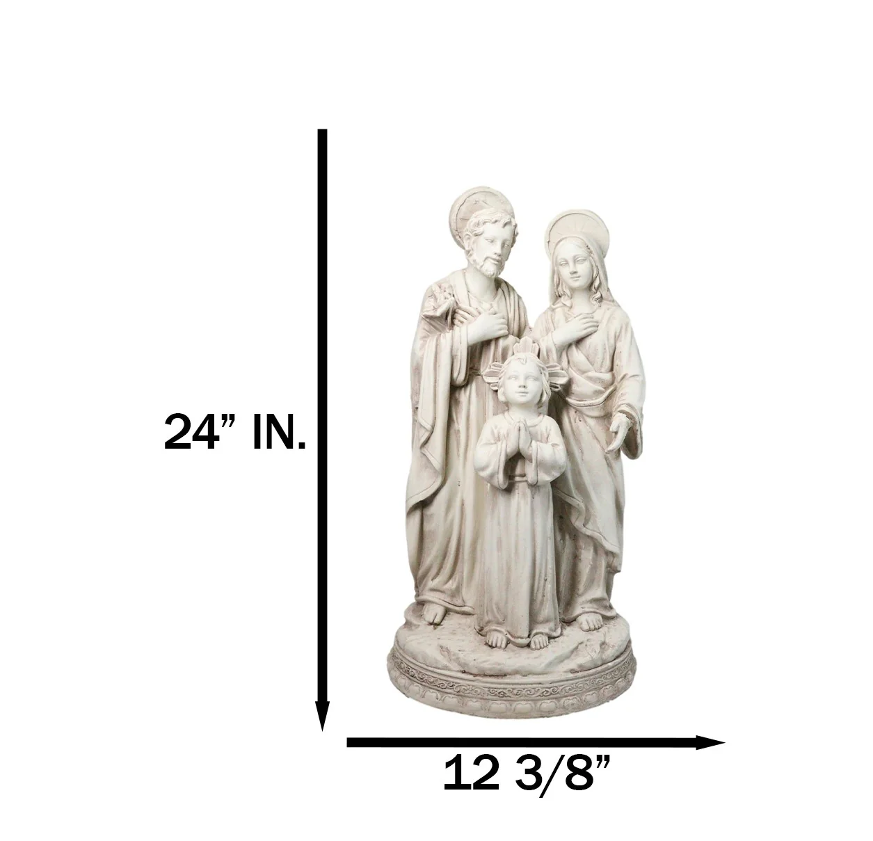 Catholic Church The Holy Family Mary Joseph Jesus Large Outdoor Statue 24" Tall - Image 8