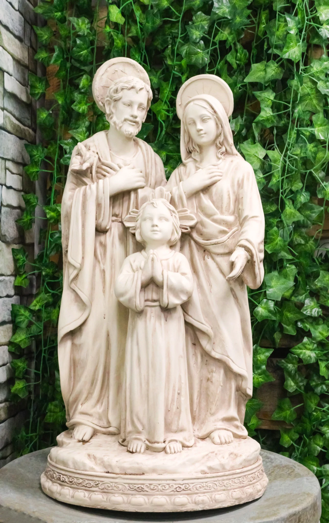 Catholic Church The Holy Family Mary Joseph Jesus Large Outdoor Statue 24" Tall - Image 9