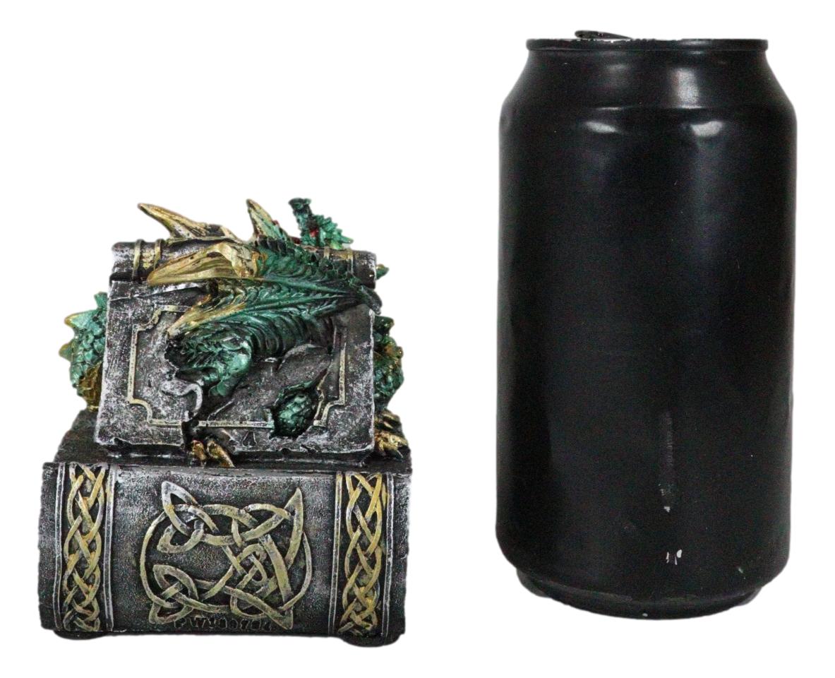 Celtic Beowulf Dragon Trapped In Tombstone Small Jewelry Trinket Box Figurine - Image 8