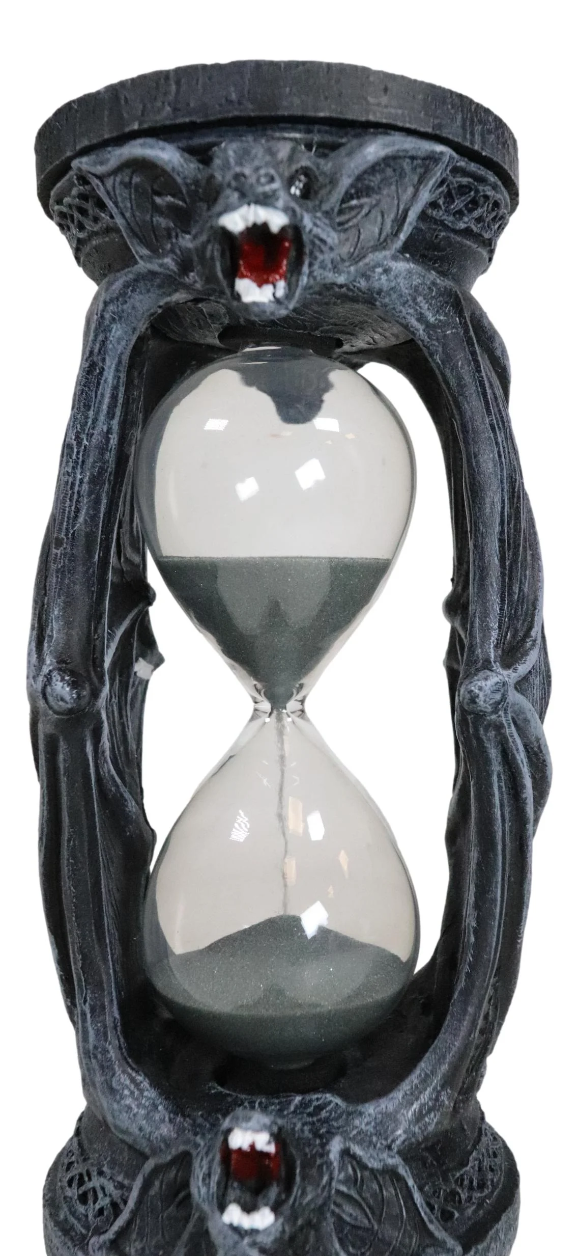 Celtic Knotwork Tomb Vampire Bats Gothic Invertible Pillar Sand Timer Figurine - Image 5