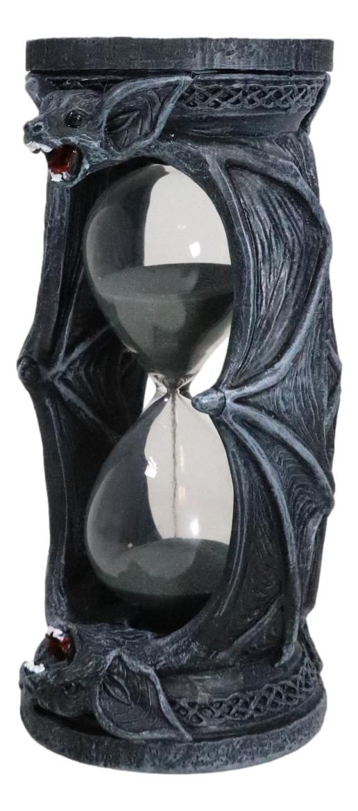 Celtic Knotwork Tomb Vampire Bats Gothic Invertible Pillar Sand Timer Figurine - Image 8
