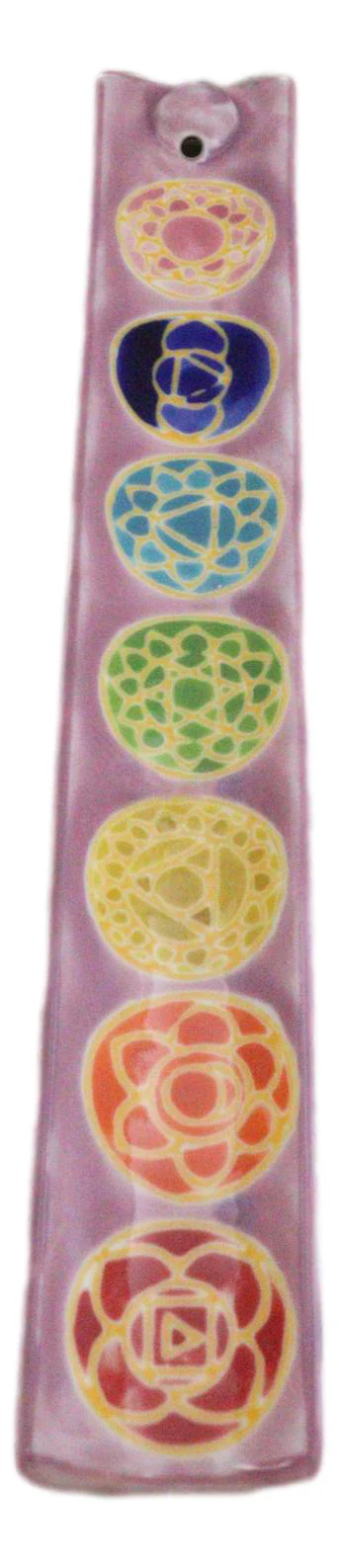 Ceramic Colorful Rainbow 7 Chakra Zone Colors Mandala Flowers Incense Holder - Image 6