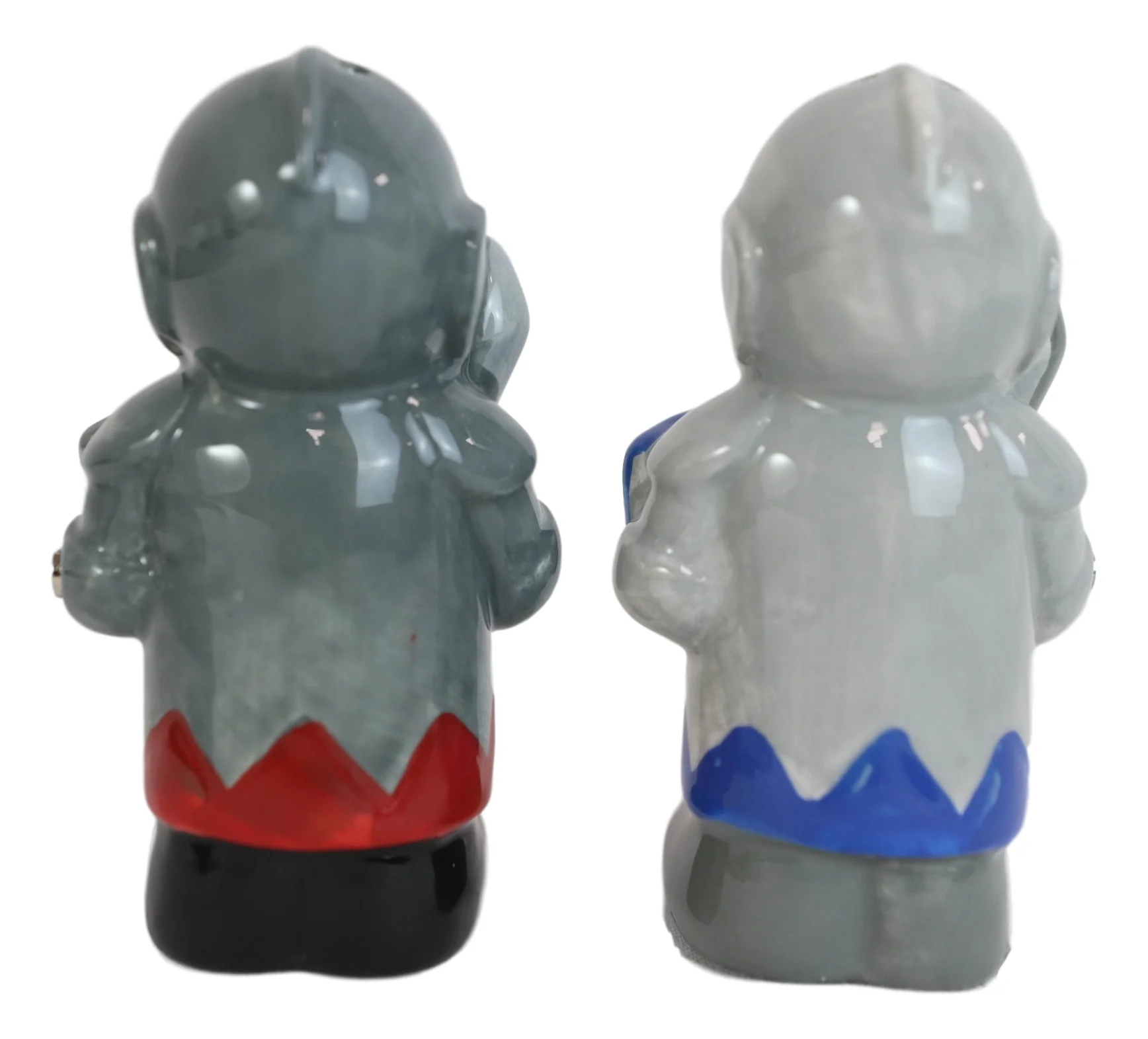 Ceramic Medieval Suit Of Armor Crusader Knights Salt Pepper Shakers Figurine Set - Image 3