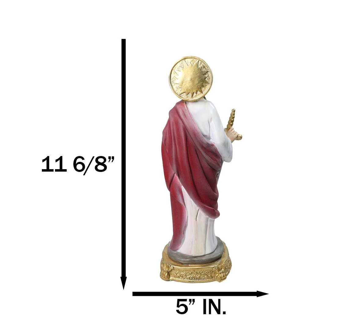 Christian Apostle Of Jesus Saint Paul Holding Sword And The Word Figurine 8"H - Image 2
