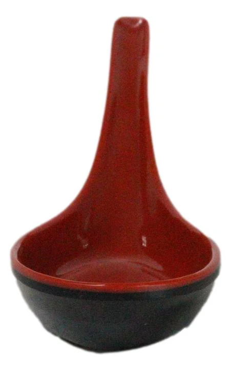 Contemporary High Gloss Red Black Melamine Asian Soup Spoons Pack Of 12 Set - Image 5