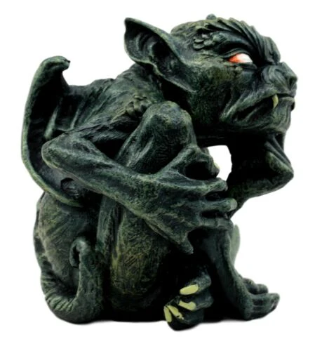 Cool Devilish Collectible Winged Toad Troll Gargoyle Figurine Sinister Doubter - Image 2