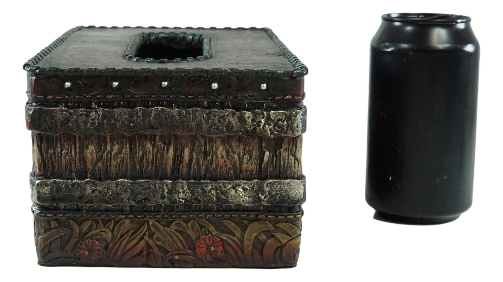 Country Rustic Western Blue Cross W/ Concho Rectangular Tissue Box Holder Case - Image 7