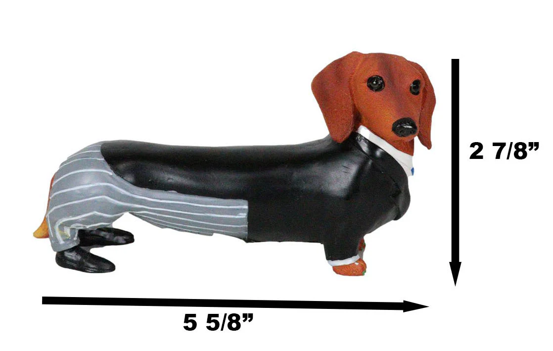 Cute Doxie Collection Wedding Groom Tuxedo Dachshund Figurine Dog Collectible - Image 2