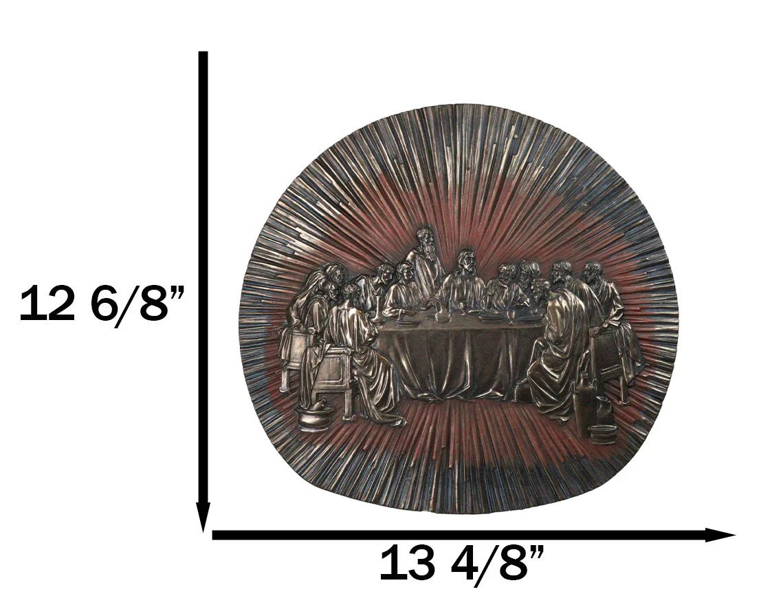 Da Vinci The Last Supper of Jesus and Disciples Wall Decorative Relief Figurine - Image 7