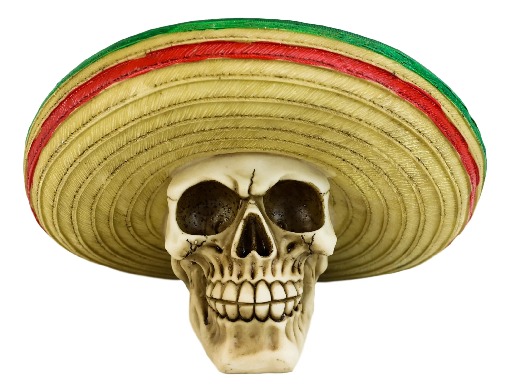 Day Of The Dead El Bandito Outlaw Skeleton Skull With Mexican Sombrero Figurine - Image 3