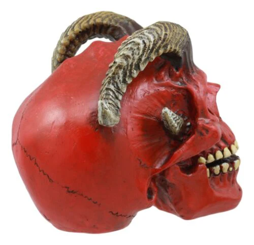 Day of The Dead El Diablo Horned Devil Skull Statue Hell Spawned Imp Ram Demon - Image 4