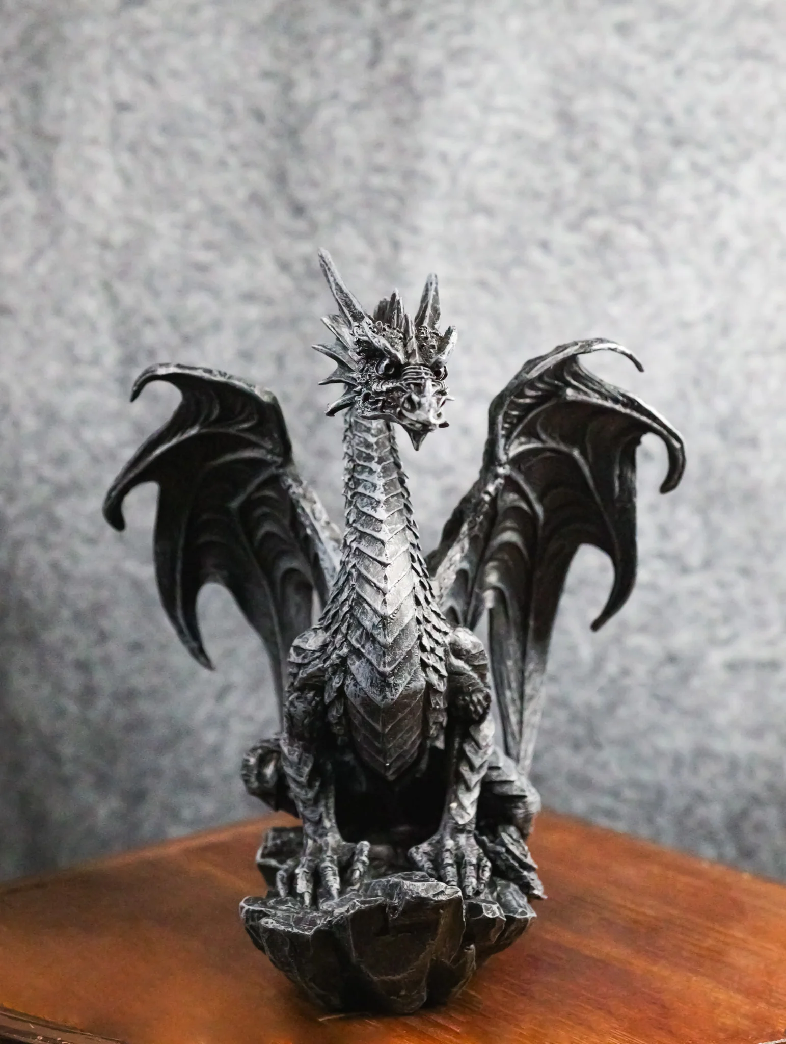 Draconis Watcher Guardian Stone Gargoyle Dragon On Rock Decorative Figurine 8"H - Image 9