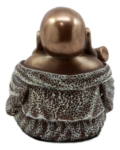 Drunken Hotei Happy Buddha With Wine Gourd Figurine 4"H Keepsake Amulet Statue - Image 4