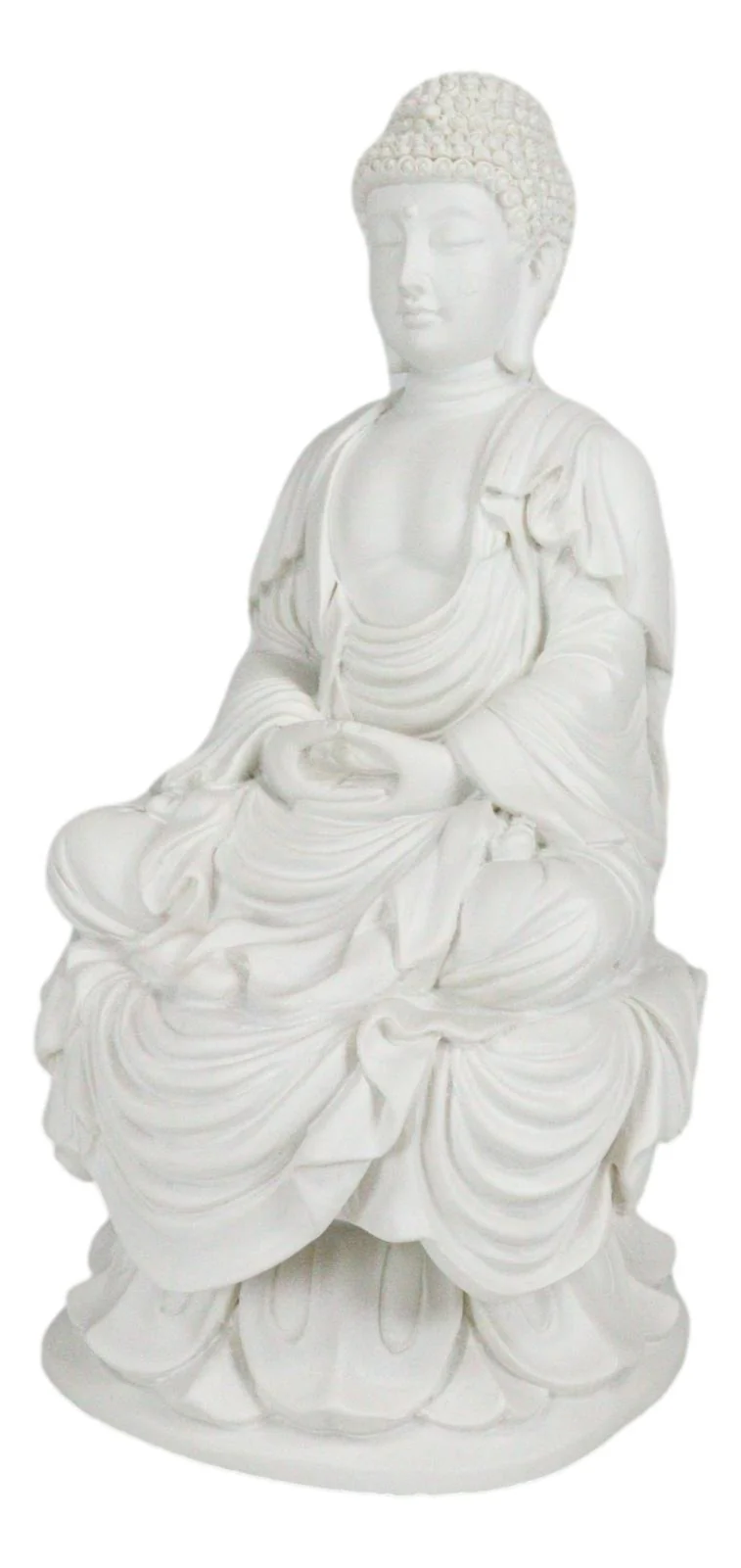 Eastern Enlightenment Meditating Buddha Amitabha Statue 7.25"H Home Altar Zen - Image 3