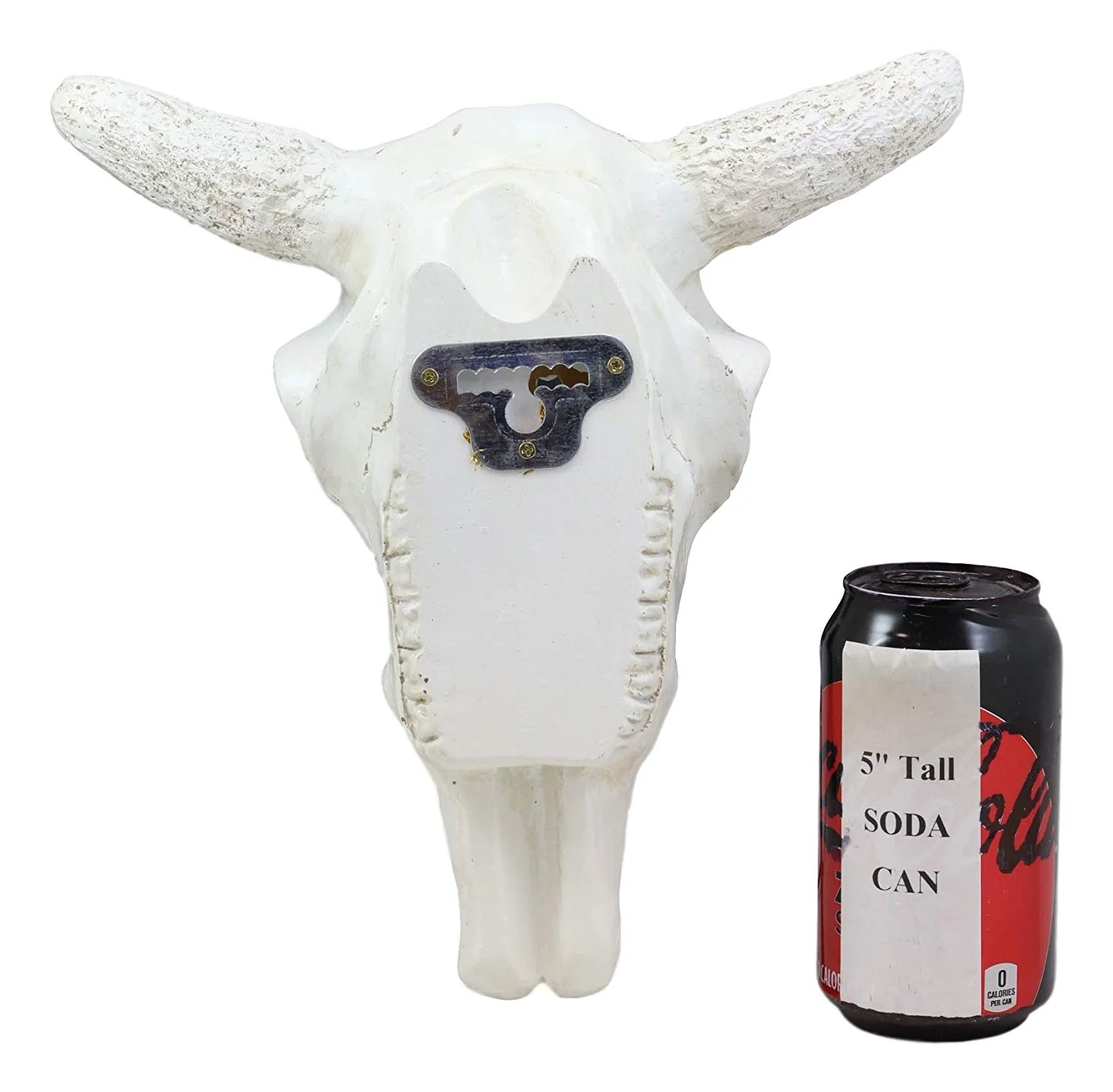 Ebros 10.5" Wide Southwest Off White Steer Bison Buffalo Bull Cow Horned Skull Head with Lace Filigree Design Hanging Wall Mount Decor - Image 5