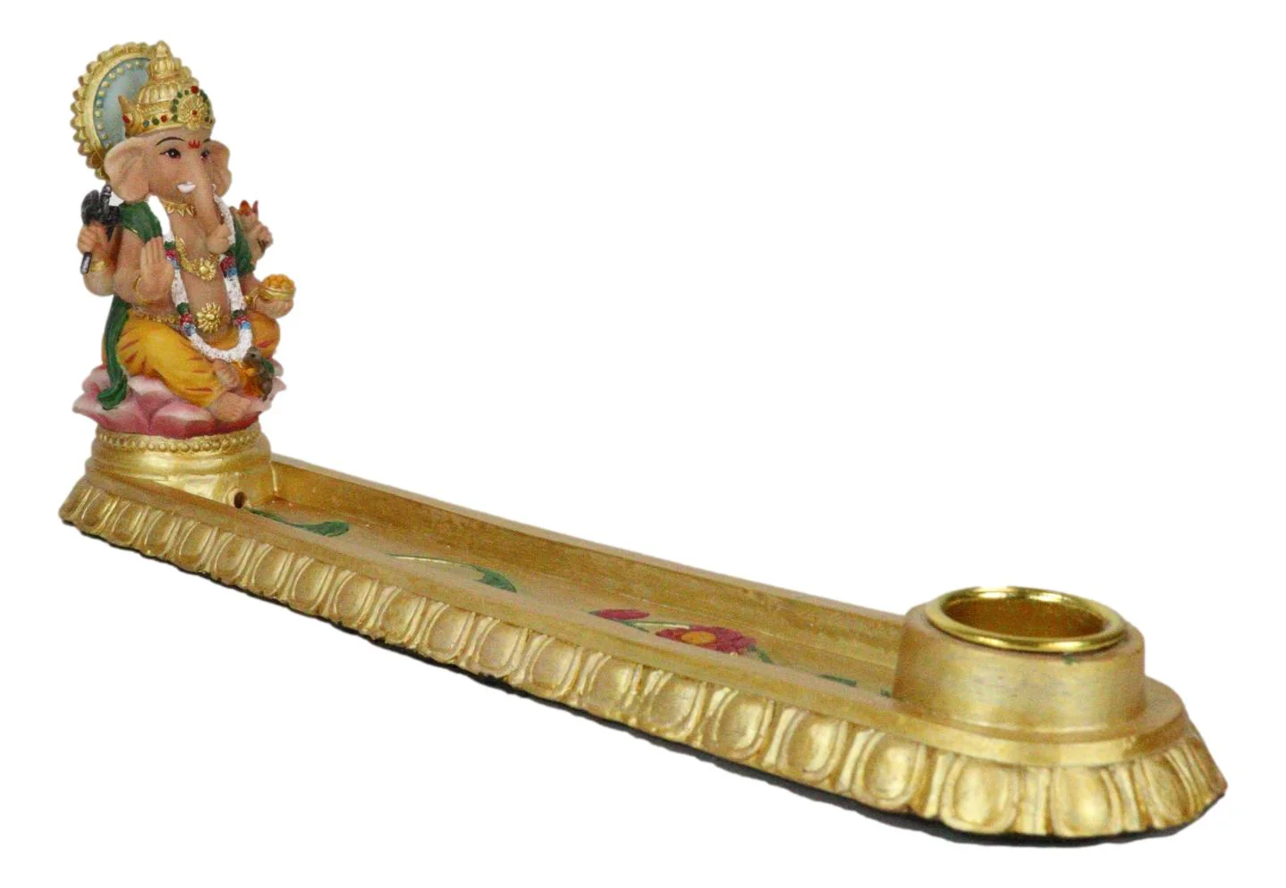 Ebros Golden Supreme Elephant God Ganesha Ganapati Hindu Incense Holder Vastu Statue - Image 4